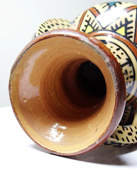 Image 1 of Small ceramic vase with handles from Safi, signed, Morocco, 1960s-1980s