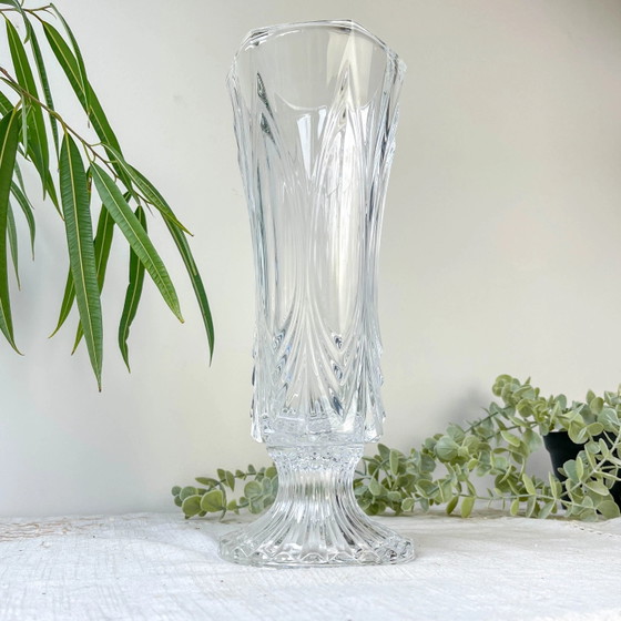 Vintage crystal Art Deco style vase (photo 3 of 7)