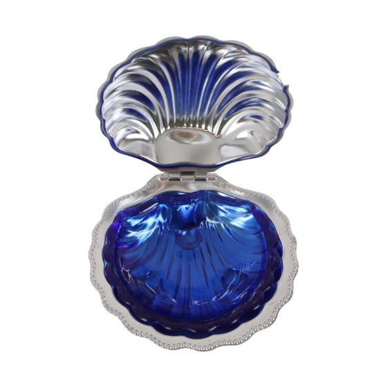 Burriera vintage a forma di conchiglia di capasanta. – Accessori da tavola, Chrome, Glass (photo 4 of 12)