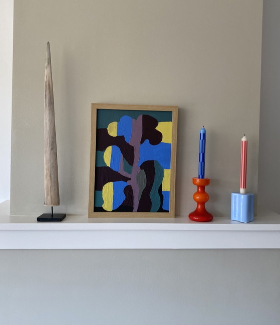Abstract Painting 30 X 40 Including Frame – Paintings & Drawings, Canvas (photo 2 of 5)