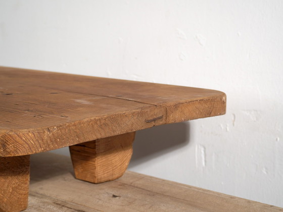 Antique low square table (c.1920) #9, Side tables, Wood, Brown, Rustic (photo 19 of 19)