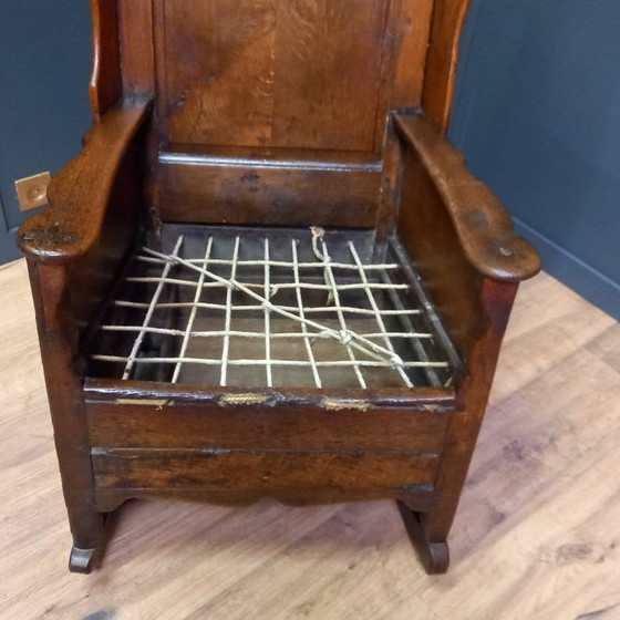 Image 1 of Rocking chair, Lambing rocking chair, Oak shepherd's chair