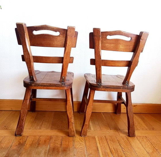 Image 1 of 2x Brutalistische Stühle Ranch-Stil