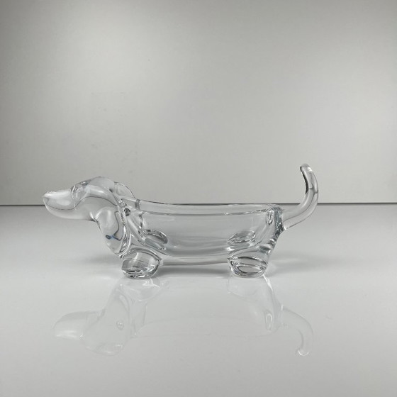 Image 1 of Plat à bibelots en teckel de cristal, 1960