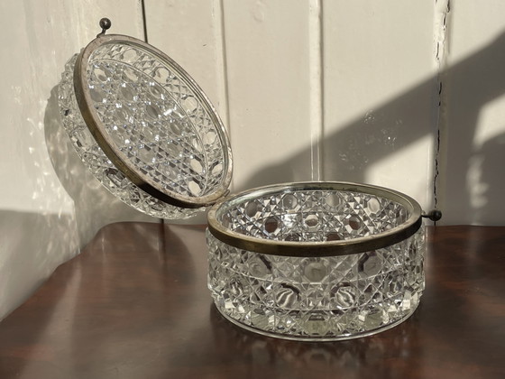 Image 1 of Portagioie o scatola portagioie in cristallo Baccarat, bijoux 1900-1930