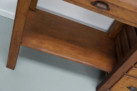 Image 1 of Banco da lavoro francese d'epoca per gioielliere/orologiaio in quercia e faggio, anni '30