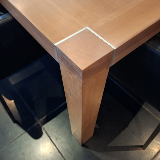 Image 1 of Malofancon dinning table, incl 8 leather chairs.