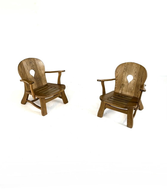 Image 1 of Set of 2 vintage Brutalist armchairs '60