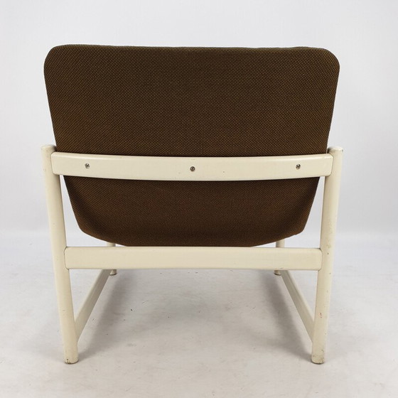 Image 1 of Pair of vintage armchairs in brown fabric for Artifort, 1960