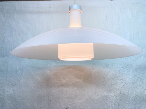 Image 1 of Große Pendelleuchte Glas Plastik Design Rolf Krüger Staff 60er 70er Space Age