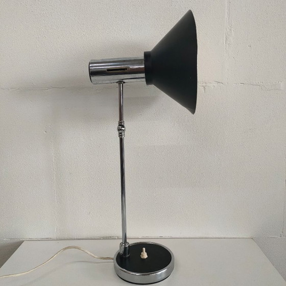 Image 1 of Lampada da tavolo vintage 60 ies Stilux Milano (nero e rosso)