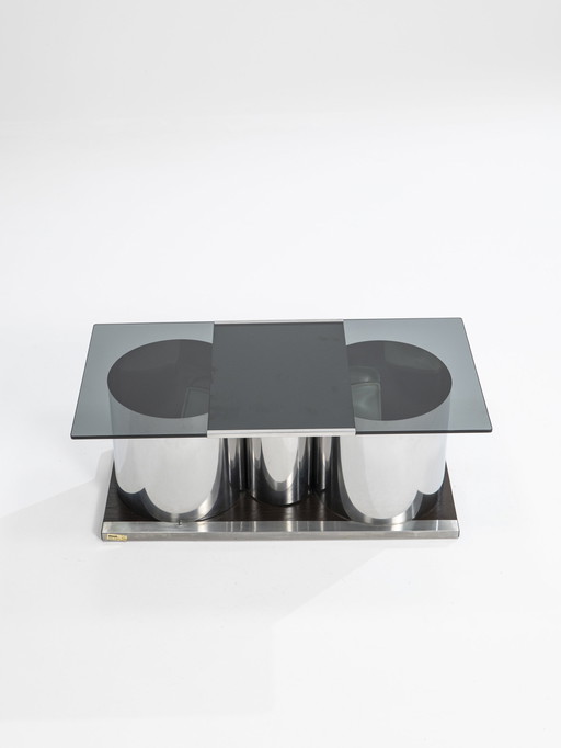 Table basse et bar futuriste par Ludovico Acerbis pour Domustil, Italie, années 1970