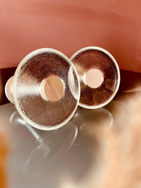 Image 1 of Set of 70s glass design wall hooks