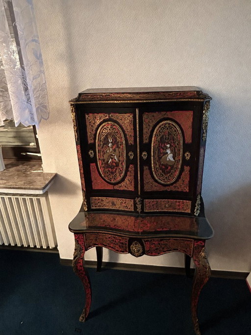 Elegante mobile in stile francese, ispirato a Napoleone III. – vitrinekasten, Bronze, Wood