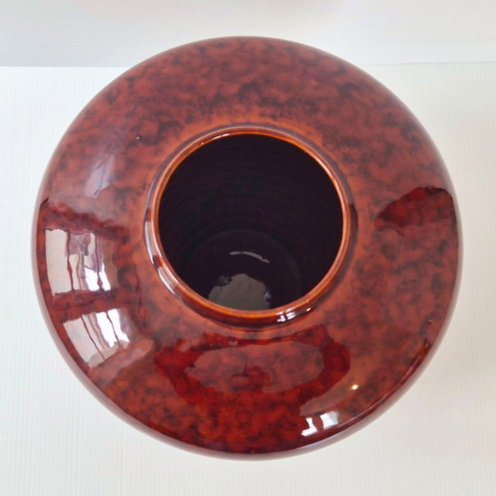 Image 1 of IMPORTANT VINTAGE FRENCH VASE 1960 SAINT-CLEMENT CERAMIC 9055 DIAMETER 30CM