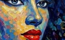 Pintura Impresionista "Egyptia" / (60x60 Cm)