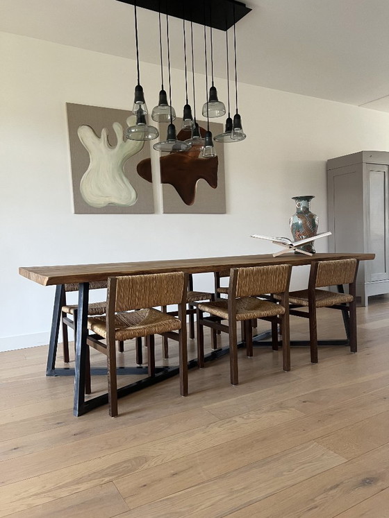 Spectrum set of 6 chairs (Mart Visser & Walter Antonis) – Dining chairs, Rattan, Wood (photo 6 of 7)