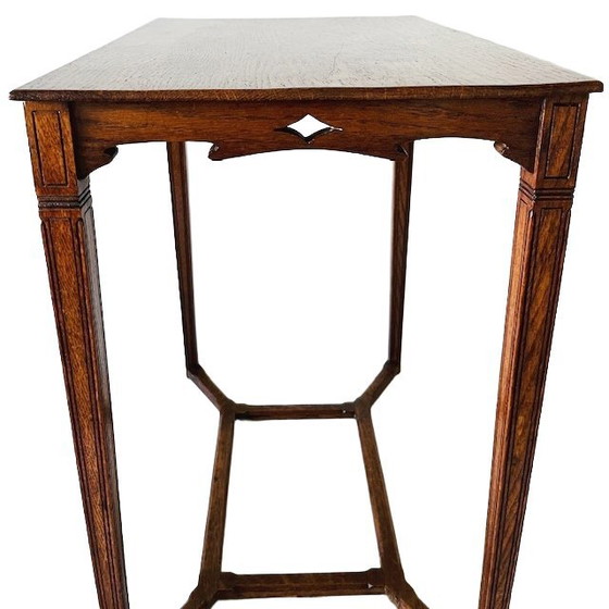 Image 1 of Mesa auxiliar antigua Art Nouveau de madera curvada, década de 1890