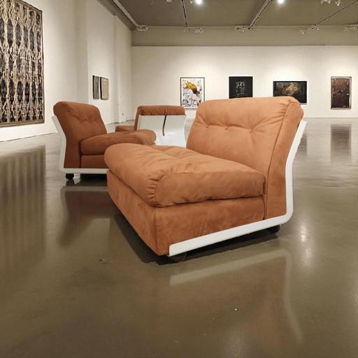 3 Amanta-Sessel von Mario Bellini für C&B Italia (neu gepolstert)