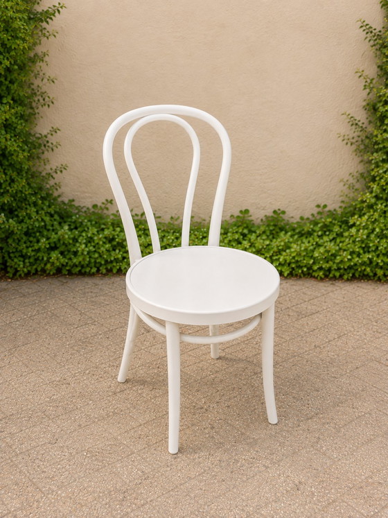 Mooie Set Van 4 Vintage IKEA ÖGLA Stoelen In Wit, Uit De Jaren ’80/’90. – Eetkamerstoelen, Plastic (photo 4 of 5)