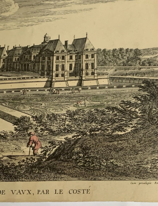 Israël SILVESTRE (1621-1691) Château De Vaux - Paraphe Du Duc De Choiseul