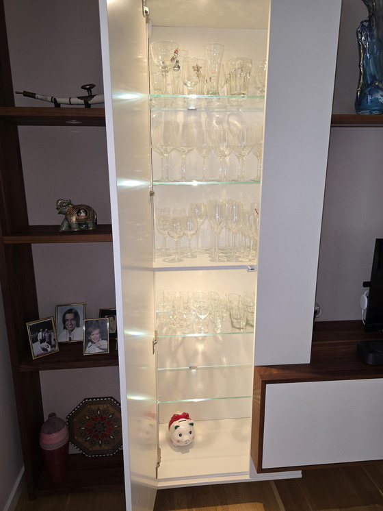 Image 1 of Floating walnut wall unit of approximately 3 meters long