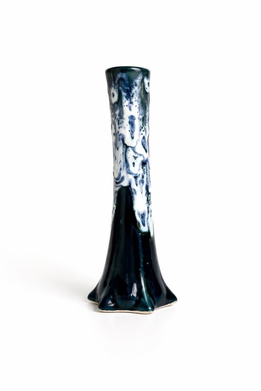 Vaso vintage Vallauris Fat Lava – ceramica francese, monofloreale, design moderno anni '60