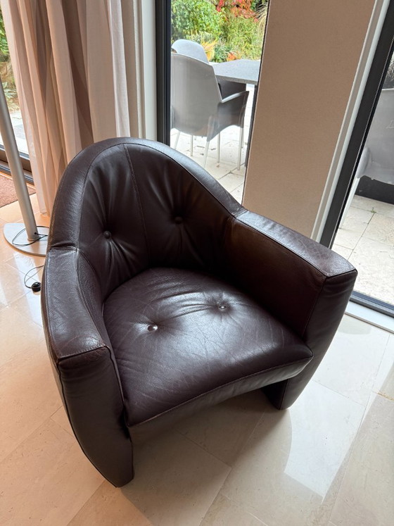 Poltrone in pelle marrone Leolux - set di 2 (foto 6 di 7)