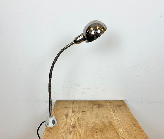 Image 1 of Vintage Chrome Italian Gooseneck Table Lamp, 1960s
