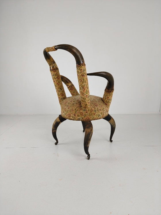 Rare fauteuil à cornes de taureau du XIXe siècle, très décoratif (1870) – Other (photo 6 of 15)