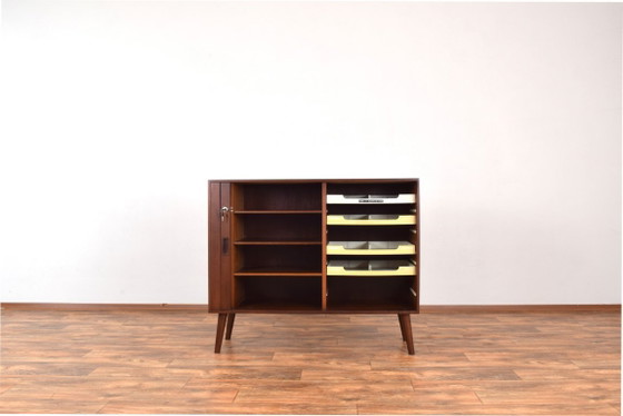 Mid-Century Danish Teak Tambour Doors Sideboard, 1960s – Wood (photo 2 of 10)