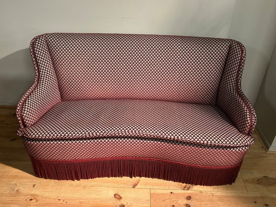 Schitterend Vintage Bankje Eerste Helft 20ste Eeuw – 2 zitsbanken, Textile (photo 12 of 13)