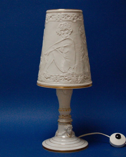 Lampada litofania in porcellana, Germania anni '70