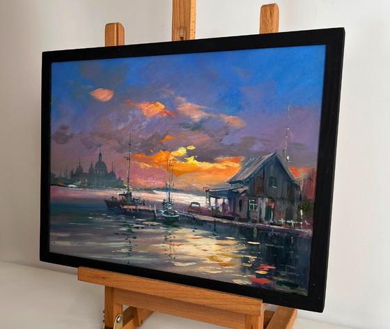 Image 1 of Evening Boat Dock