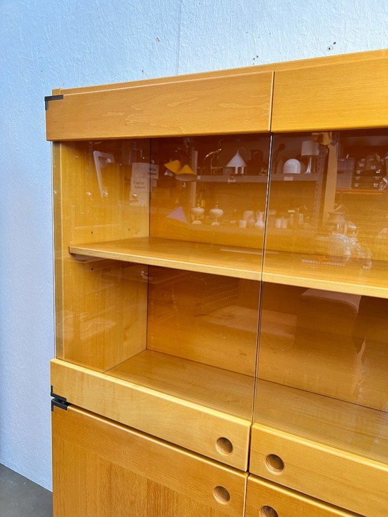 Image 1 of Buffet/armoire haute vintage, en bois de hêtre, Ibisco, Italie, années 1970