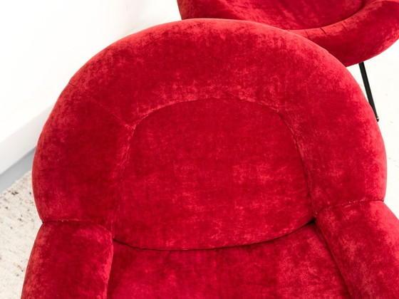 Fauteuils rouges de salon par Fritz Neth pour Correcta, années 1950, lot de 2 – Textile (photo 10 of 20)