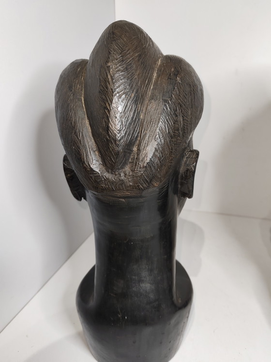 Busto Uomo e Donna Makonde Tanzania in Ebano – Sculture, Wood (photo 14 of 15)
