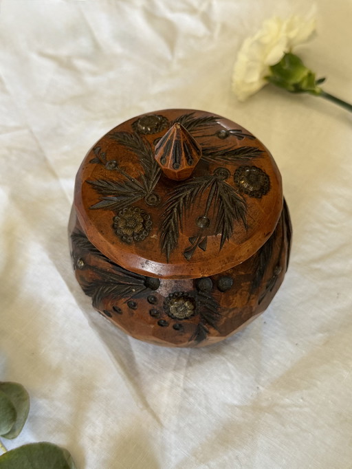 Wooden and brass box