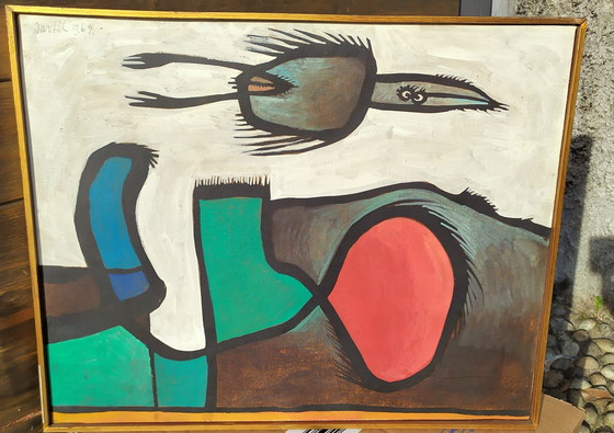 Image 1 of Anton Lutgerink Dartel, huile sur toile, 1964