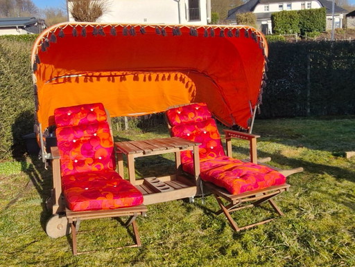 Multifunctionele meubelstukken uit het midden van de 20e eeuw, model "Hawaii" (Oswald Brunn) – Origineel uit de jaren 70 met
