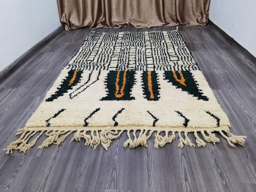 Alfombra de lana natural tejida a mano, artesanía tradicional, 2/3 m – Aime Té, vloerkleden en tapijten, Wool (photo 2 of 5)