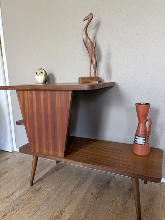 Image 1 of Vintage platenspelertafeltje, plantentafel, bijzettafel, kastje sixties