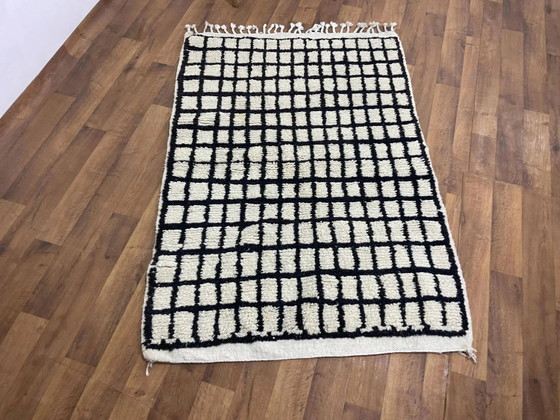 Marokkanischer Teppich aus Naturwolle, handgefertigt, 3x2 m. – Teppiche & Läufer, Wool (photo 9 of 11)