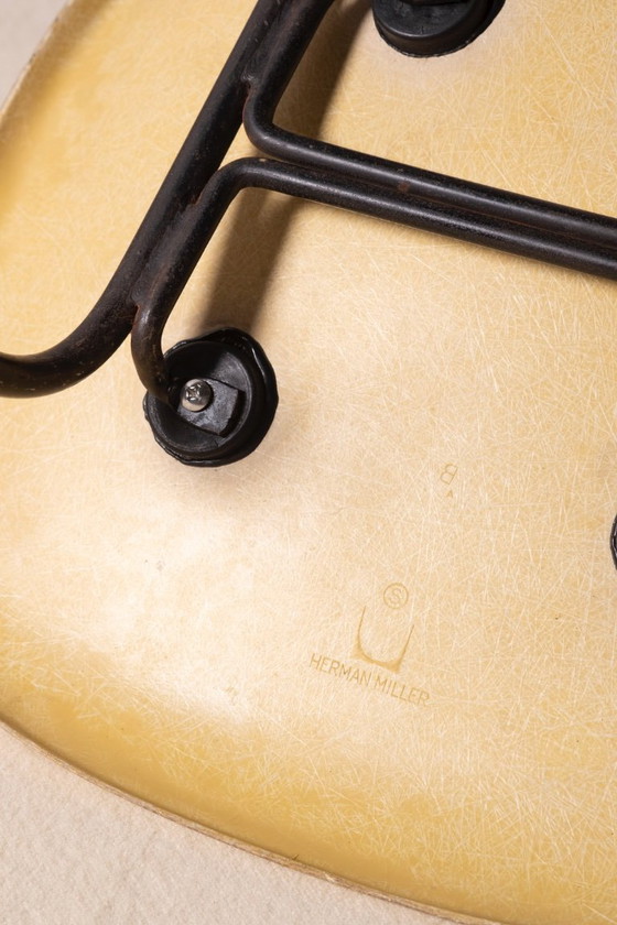 Image 1 of Eames Ochre Side Chair on H Base, Herman Miller 1960s
