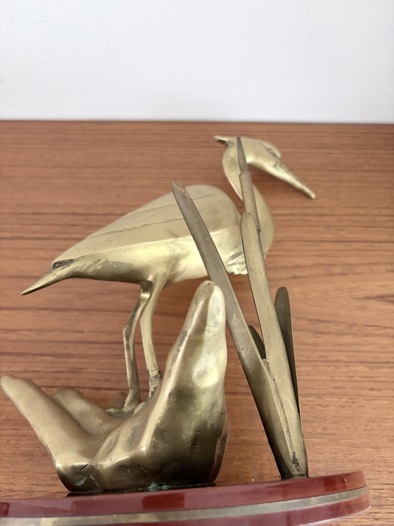 Messing reiger beeld – Decoratieve objecten, Brass (photo 11 of 11)