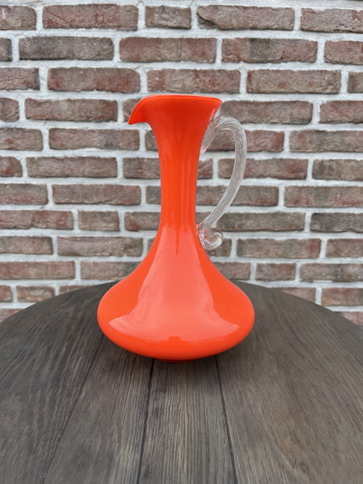 Vintage Orange 1970s Murano Vase – glazen karaffen, Glass