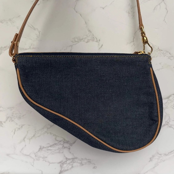 Christian Dior pochette de mezclilla Saddle – Clutches, Cuero, Denim, Vintage (photo 2 of 13)