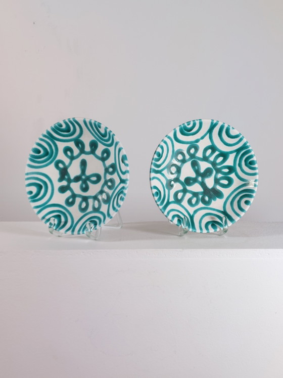 Image 1 of 2 x vintage handbeschilderde borden Gmunder Keramik Austria