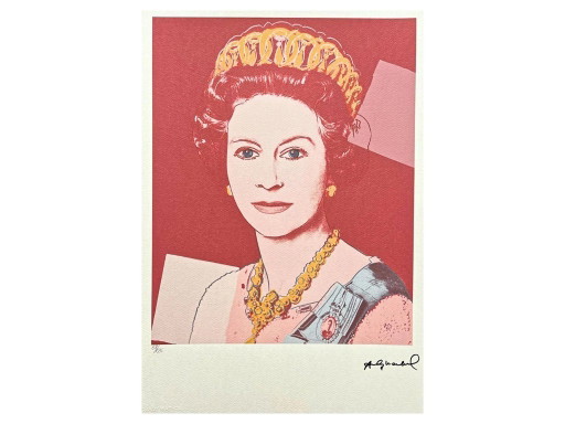 Naar Andy Warhol, Koningin Elizabeth II, jaren 1980, Lithografie – lithos zeefdrukken, Paper