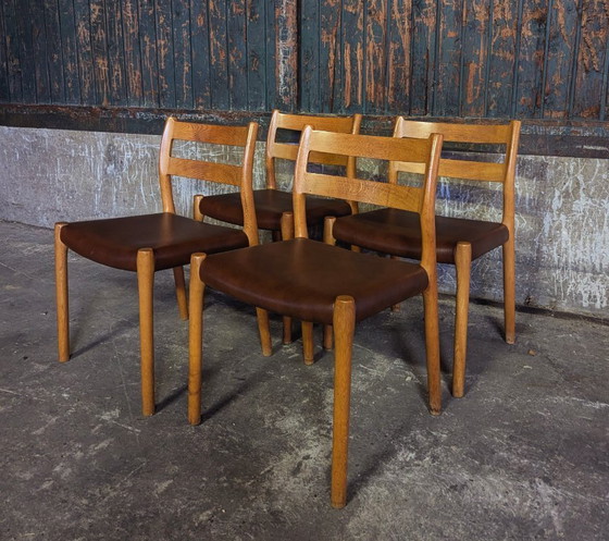 Image 1 of 4x model 84 dining chairs -Moller Denmark 